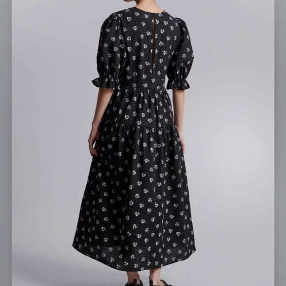 & other stories floral puff sleeve midi dress - Picture 3 of 8